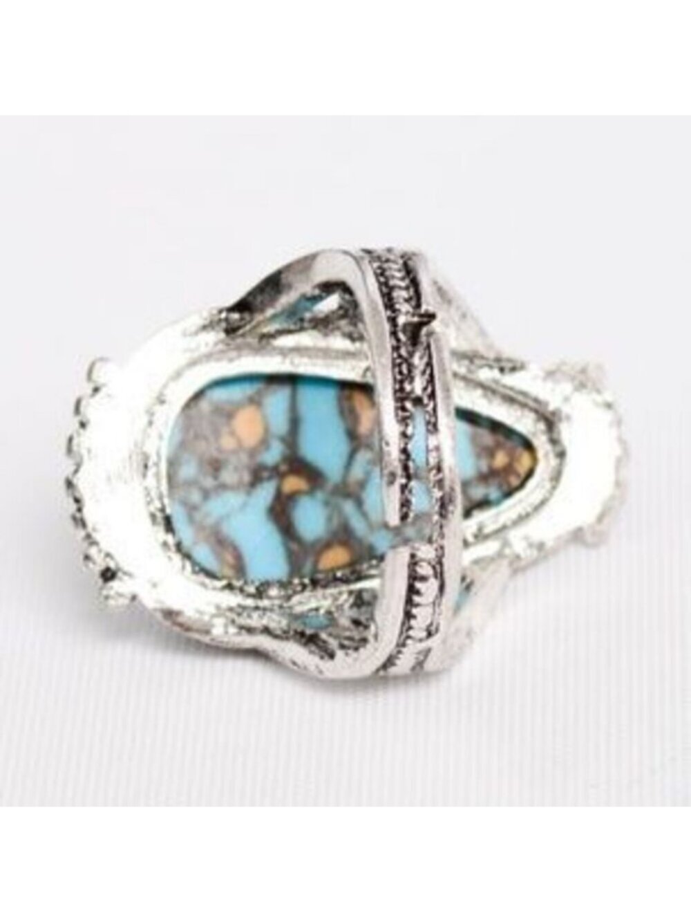 Turquoise Silver Ring - Picture 5 of 5